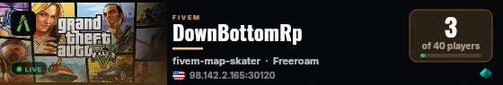 DownBottomRp live status badge