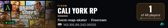 CALI YORK RP live status badge