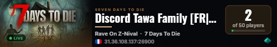 Discord Tawa Family [FR|CustoMods] live status badge
