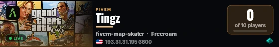 Tingz live status badge