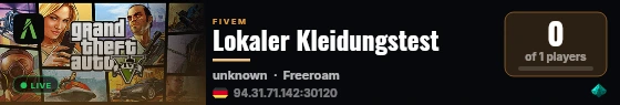 Lokaler Kleidungstest live status badge