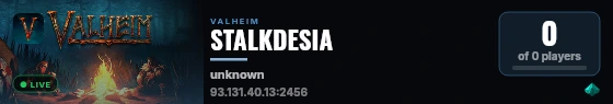 STALKDESIA live status badge