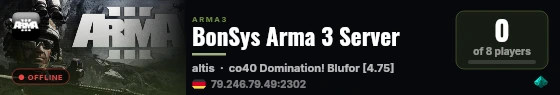 BonSys Arma 3 Server live status badge