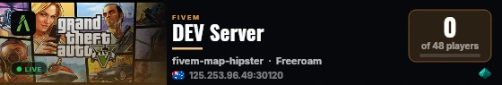DEV Server live status badge