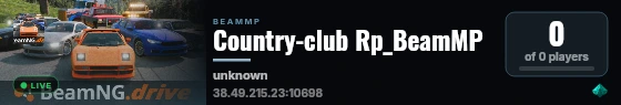 Country-club Rp_BeamMP live status badge
