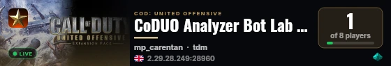 CoDUO Analyzer Bot Lab [TEST] live status badge