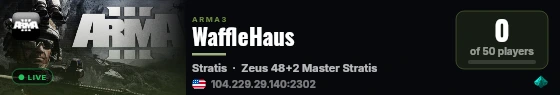 WaffleHaus live status badge
