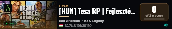 [HUN] Tesa RP | Fejlesztés alatt... live status badge