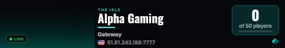 Alpha Gaming live status badge