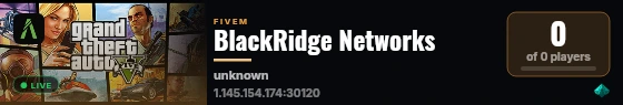 BlackRidge Networks live status badge