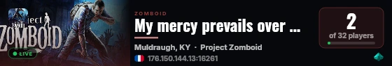 My mercy prevails over my wrath live status badge
