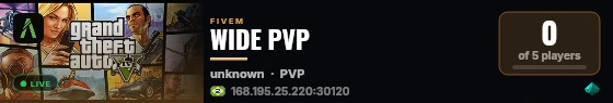 WIDE PVP live status badge