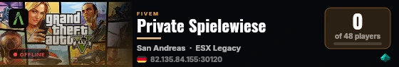 Private Spielewiese live status badge