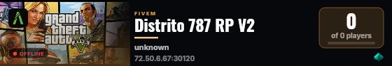 Distrito 787 RP V2 live status badge