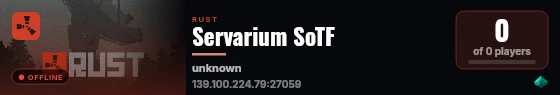 Servarium SoTF live status badge