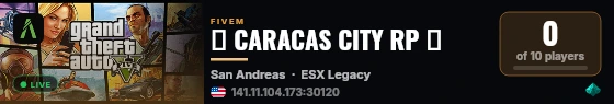 💥 CARACAS CITY RP 💥 live status badge