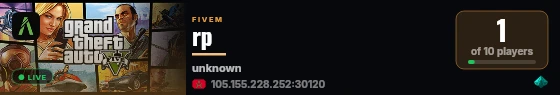 rp live status badge