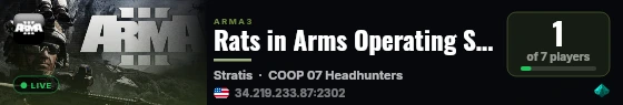 Rats in Arms Operating Server live status badge