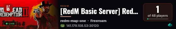 [RedM Basic Server] RedM test live status badge