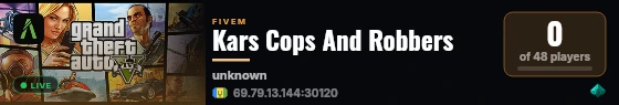 Kars Cops And Robbers live status badge