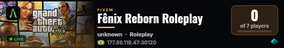 Fênix Reborn Roleplay live status badge