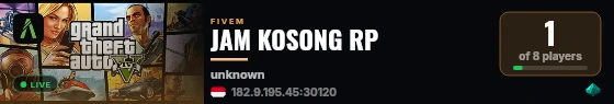 JAM KOSONG RP live status badge