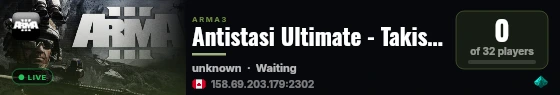 Antistasi Ultimate - Takistan live status badge