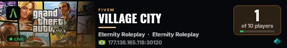 VILLAGE CITY live status badge