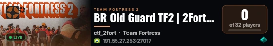 BR Old Guard TF2 | 2Fort + Classicos | Sem Crit Aleatorio live status badge