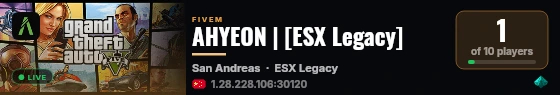 AHYEON | [ESX Legacy] live status badge