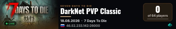 DarkNet PVP Classic live status badge