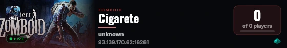 Cigarete live status badge
