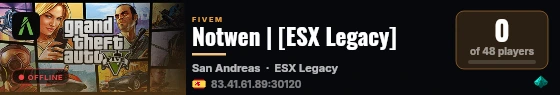 Notwen | [ESX Legacy] live status badge