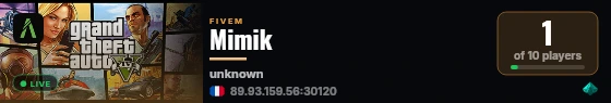 Mimik live status badge