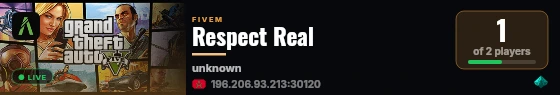 Respect Real live status badge
