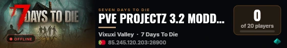 PVE PROJECTZ 3.2 MODDED ALL WELCOME live status badge