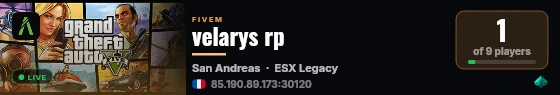velarys rp live status badge