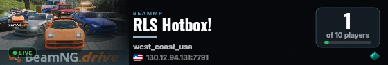 RLS Hotbox! live status badge
