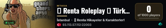 █ Renta Roleplay ❱ Türk/Türkçe Sesli/Yazılı discord.gg/rentarp ❰ live status badge