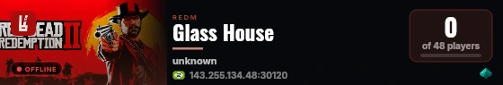Glass House live status badge
