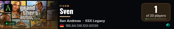 Sven live status badge