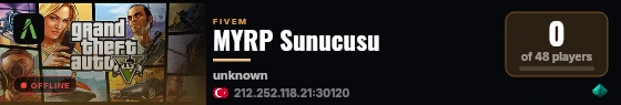 MYRP Sunucusu live status badge
