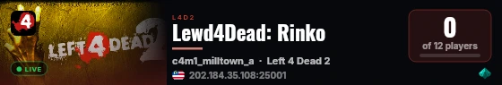 Lewd4Dead: Rinko live status badge