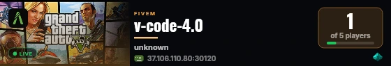 v-code-4.0 live status badge