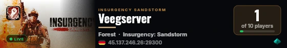 Veegserver live status badge