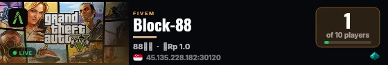 Block-88 live status badge