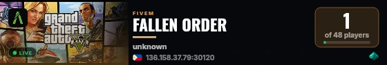 FALLEN ORDER live status badge