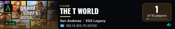 THE T WORLD live status badge