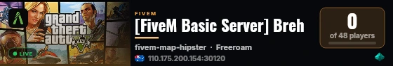 [FiveM Basic Server] Breh live status badge