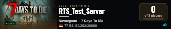 RTS_Test_Server live status badge